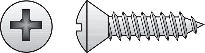 Hillman 0823704 No. 10 Ga. X 3 in. L Phillips Oval Head Sheet Metal Screws 50 pk