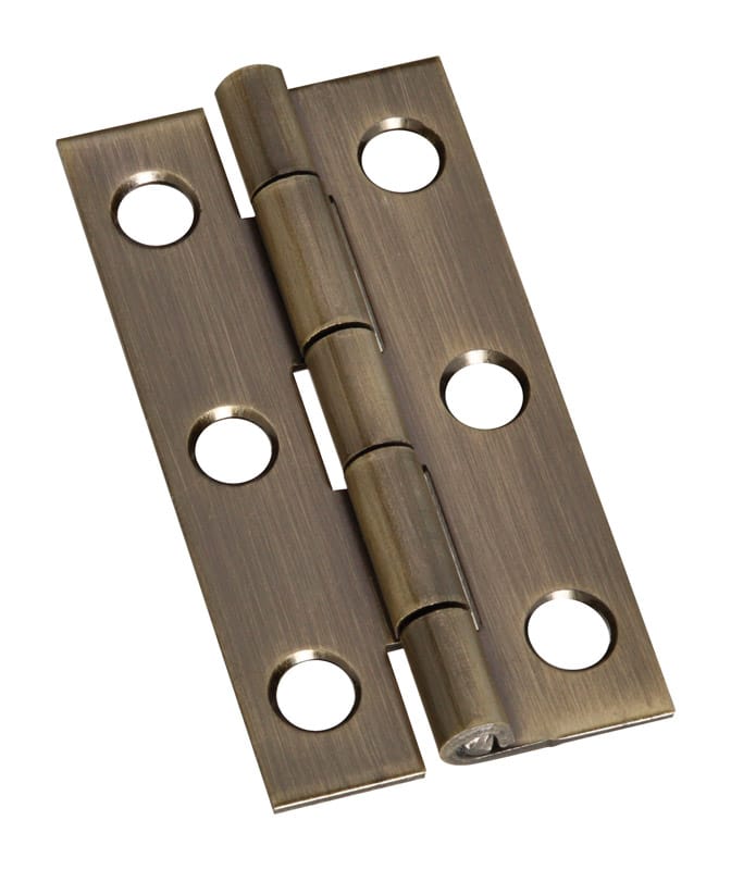 National Hardware N211-243 2 in. L Antique Brass Door Hinge 2 pk