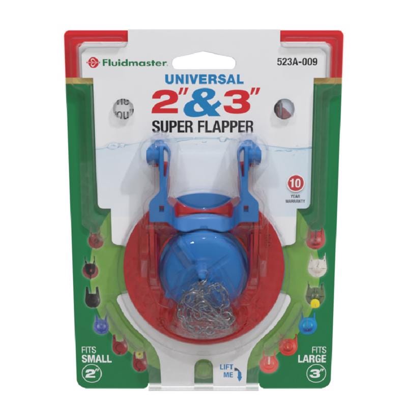 Fluidmaster 523A-009-T4 Super Flapper Adjustable Flapper Multicolored Plastic/Rubber For Universal