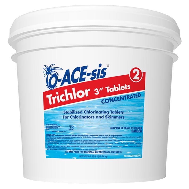 O-Ace-Sis TF008025025OAC 3" Tablet Trichlor 25 lb