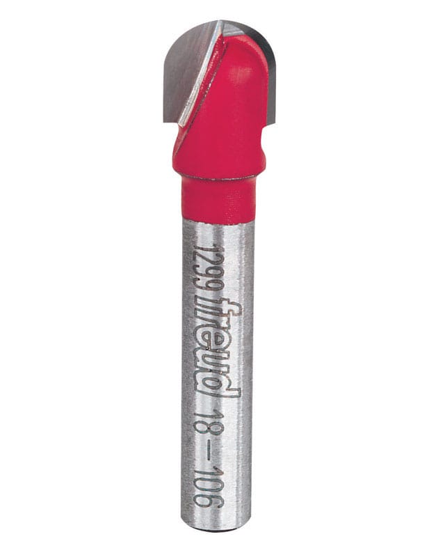 Freud 18-106 3/8 in. D X 3/16 in. X 1-13/16 in. L Carbide Round Nose Router Bit