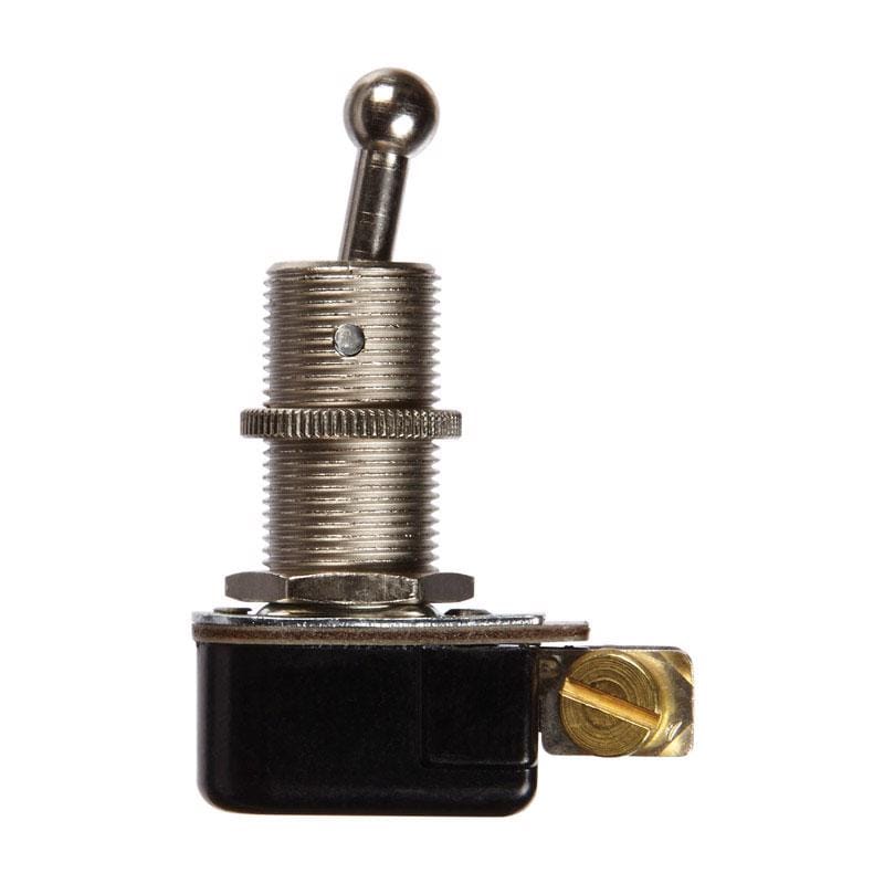 Jandorf 61134 6 amps Single Pole Ball Toggle Appliance Switch Black/Silver 1 pk