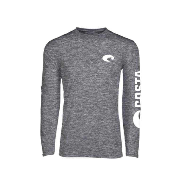 Costa FQA400034-25RM M Long Sleeve Men's Crew Neck Gray Cationic Tee Shirt