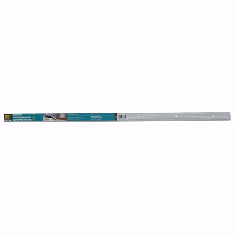 M-D Building Products 78071 0.3 in. H X 1.38 in. W X 36 in. L Prefinished Silver Aluminum Carpet Trim