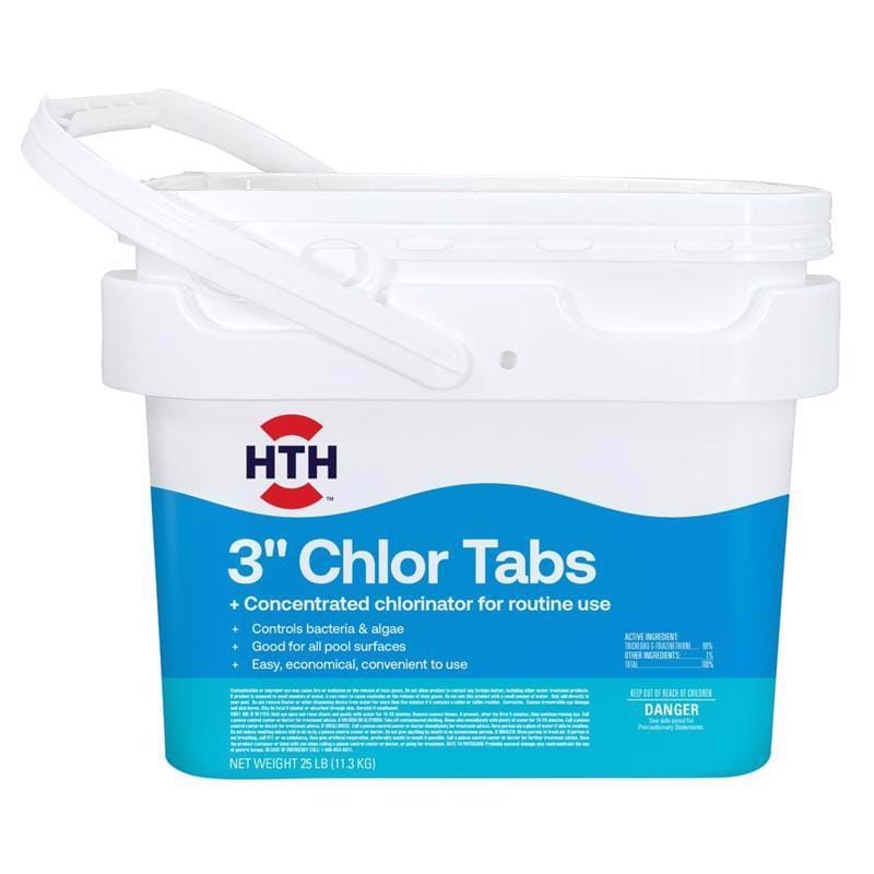 HTH 42059 Pool Care 3" Tablet Chlorinating Chemicals 25 lb