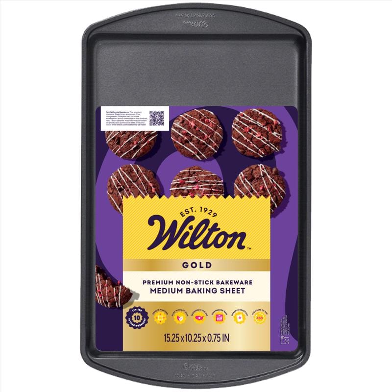 Wilton 191011468 Gold 10 in. W X 15 in. L Medium Baking Sheet Gray 1 pc