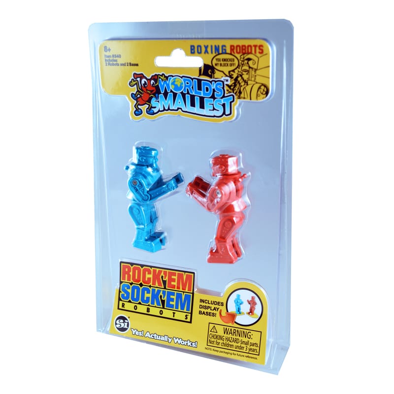 Super Impulse 540 World's Smallest Rock Em Sock Em Robots Red and Blue 2 pc
