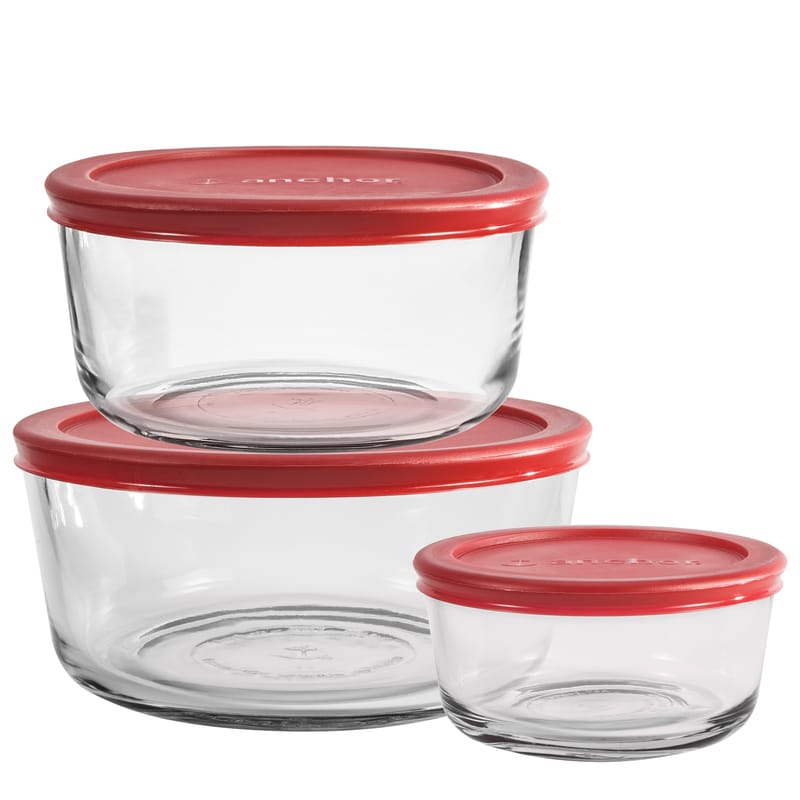 Anchor Hocking 91056L24 Clear Food Storage Container Set 3 pk