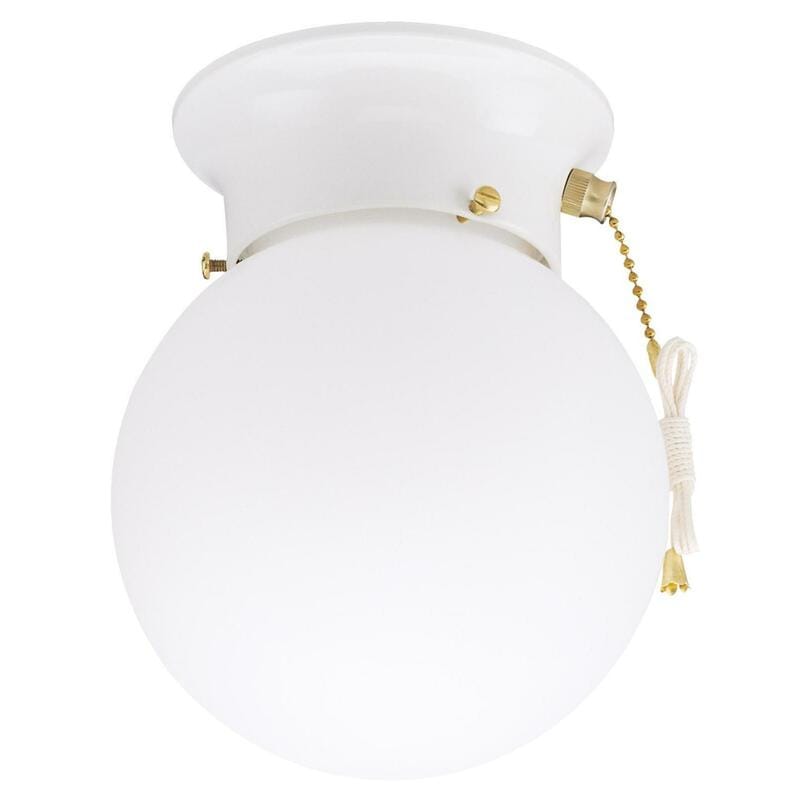 Westinghouse 6668000 7.25 in. H X 6 in. W X 6 in. L White Ceiling Fixture