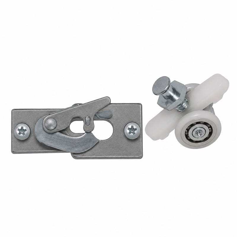 Barton Kramer 10707C 2.25 in. L Chrome Silver Steel Closet Door Hanger Set 1 pk
