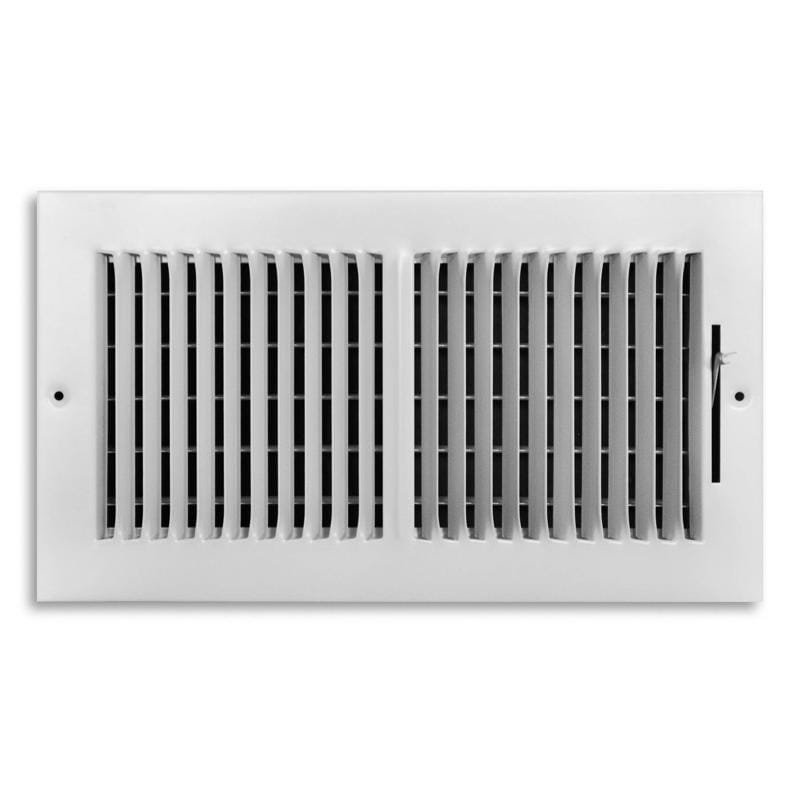 Tru Aire CA102M12X06 6 in. H X 12 in. W 2-Way Powder Coat White Aluminum Wall/Ceiling Register
