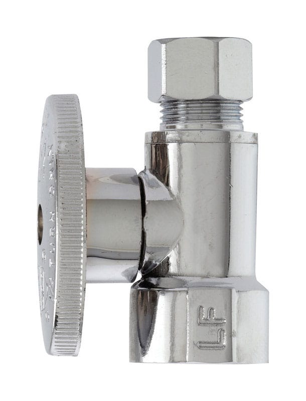 Plumb Pak PP20053LF 1/2 in. FIP in. X 3/8 in. Compression Brass Straight Valve
