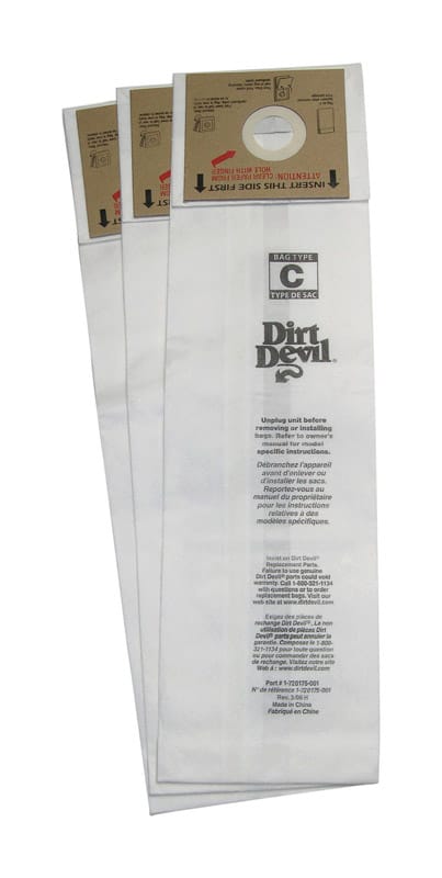 Dirt Devil 3700147001 Vacuum Bag For For Deluxe and MVP Upright Vacuum Cleaners 3 pk
