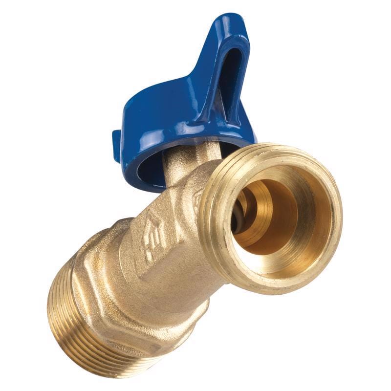 Homewerks VHNQTRF4 3/4 in. MIP X 3/4 in. MHT Brass No-Kink Hose Bibb