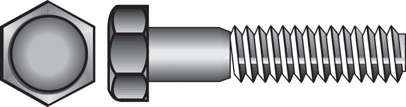 Hillman 190054 1/4 in. D X 4-1/2 in. L Zinc Plated Steel Hex Bolt 100 pk