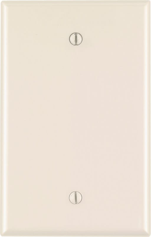 Leviton 0PJ13-00T Almond 1 gang Nylon Blank Wall Plate 1 pk