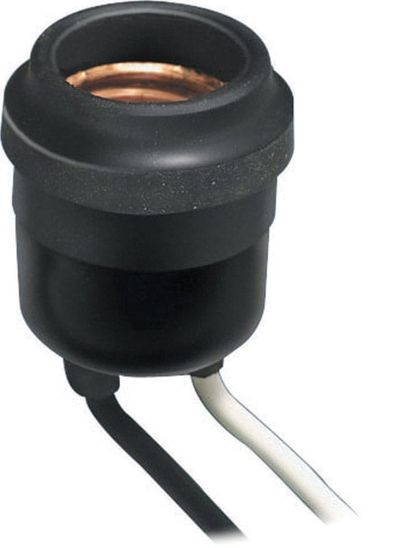 Leviton 00055-000 Copper Incandescent Medium Base Keyless Outdoor Socket 1 pk