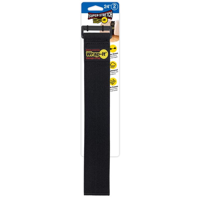 Wrap-It 702-24B Super-Stretch 2 in. W X 24 in. L Black Stretch Storage Straps 10 lb 2 pk