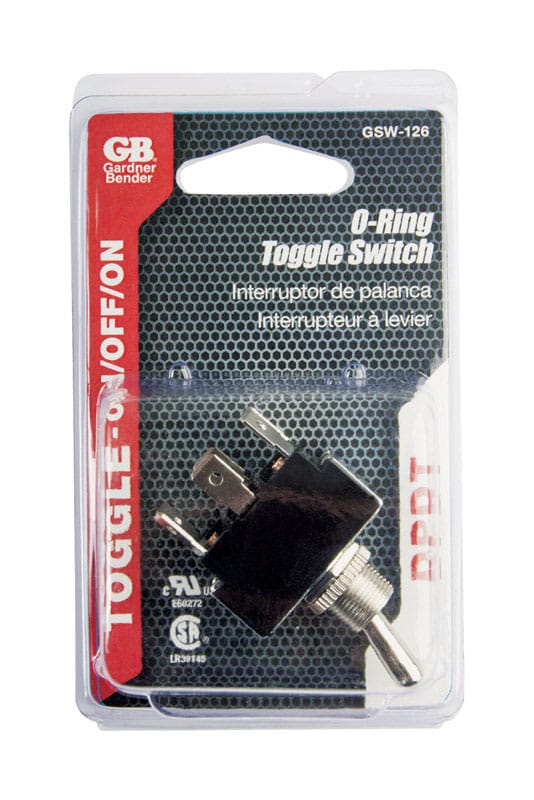 Gardner Bender GSW-126 10 amps Toggle O-Ring Switch Silver 1 pk