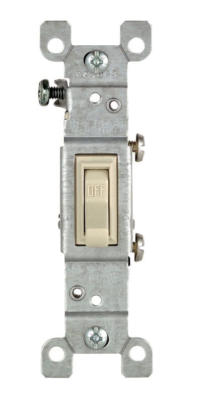 Leviton 02651-02I CO/ALR 15 amps Toggle Switch Ivory 1 pk