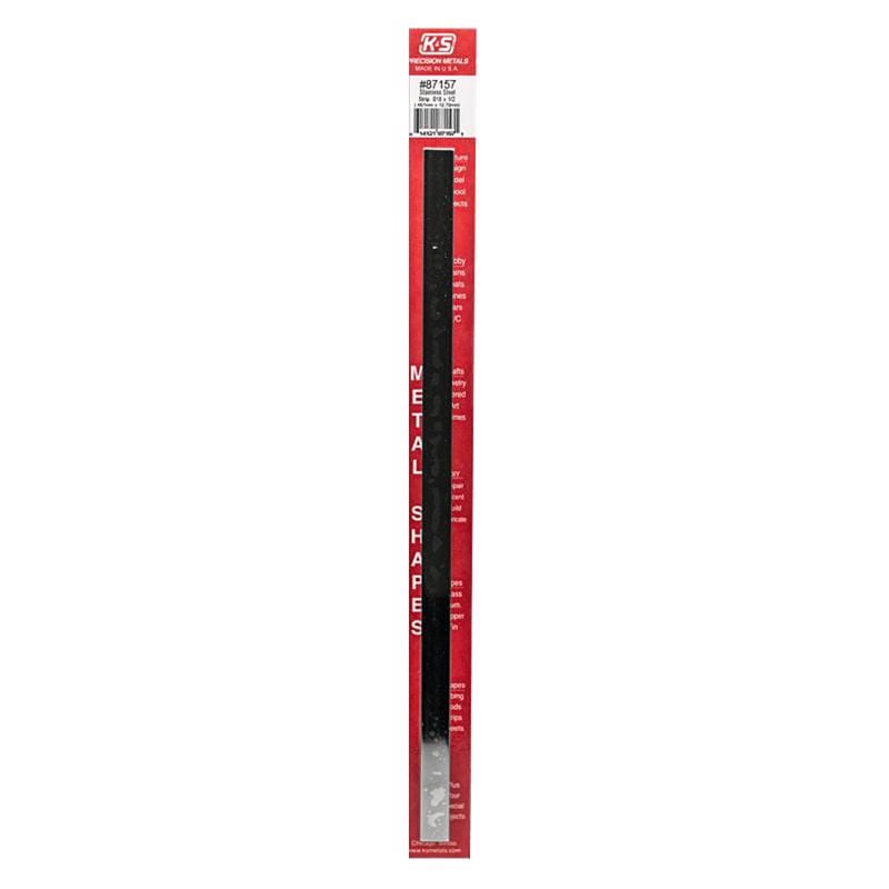 K&S 87157 12 in. L X 1/2 in. W Stainless Steel Strip