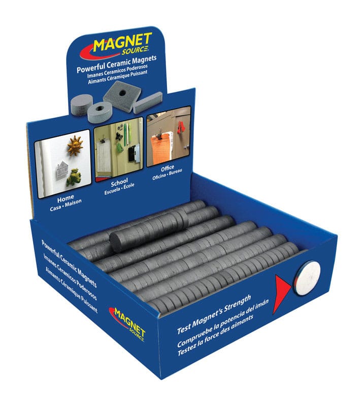 Magnet Source MDNCD10CR75 .197 in. L X .75 Dia. in. W Black Disc Magnets 0.7 lb. pull 500 pc
