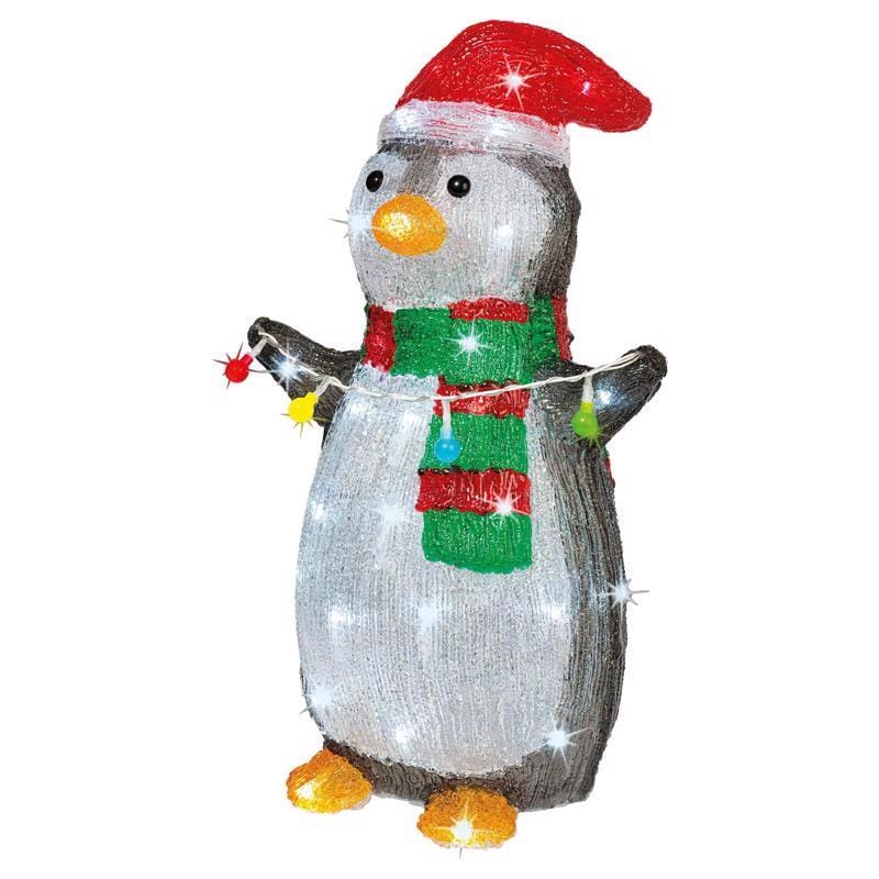 Lumineo 9782913 LED Cool White Penguin 18 in. Yard Decor