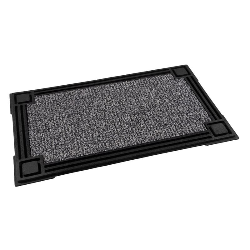 GrassWorx 10374051 Clean Machine 30 in. W X 18 in. L Black/Gray Capitol Astroturf Door Mat