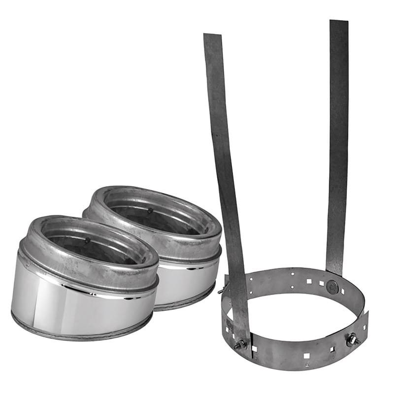 Selkirk 208206 8 in. D X 8 in. D Adjustable 15 deg Stainless Steel Insulated Elbow Kit