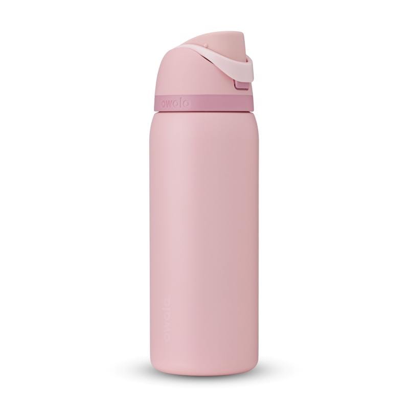 Owala C07742 FreeSip 32 fl. oz. Rose Quartz BPA Free Water Bottle with Spout Lid