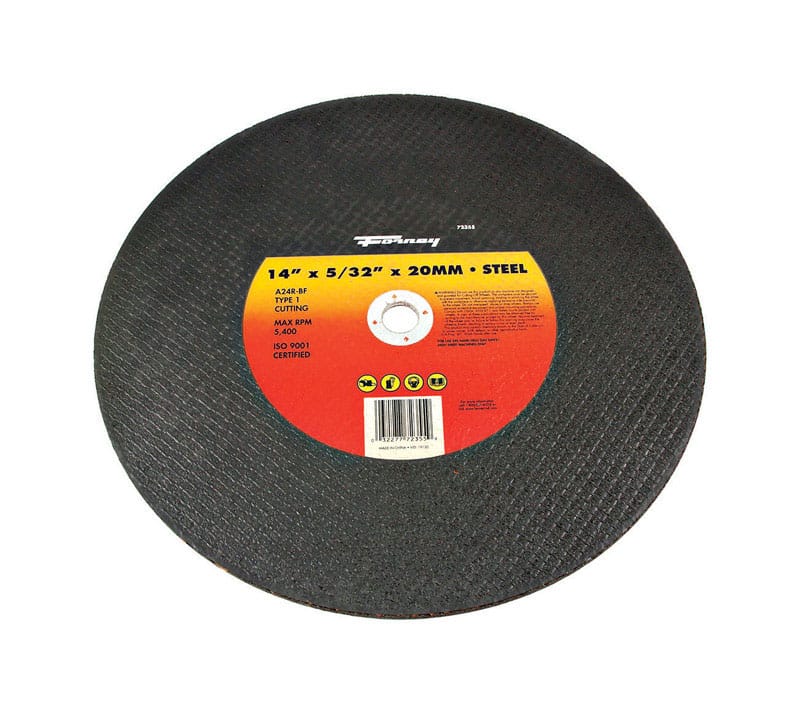 Forney 72355 14 in. D X 20 mm X 5/32 in. thick Aluminum Oxide Metal Cutting Wheel 1 pc