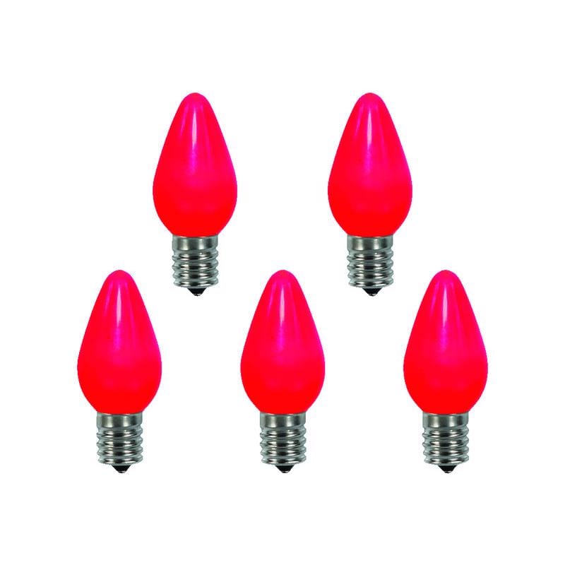 Holiday Bright Lights BU25C7-ORDA Incandescent C7 Red 25 ct Replacement Christmas Light Bulbs 1 ft.