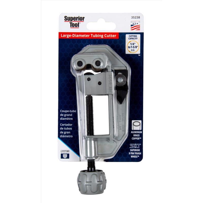 Superior TOOL 35238 1-5/8 in. Tube Cutter Black/Gray 1 pk