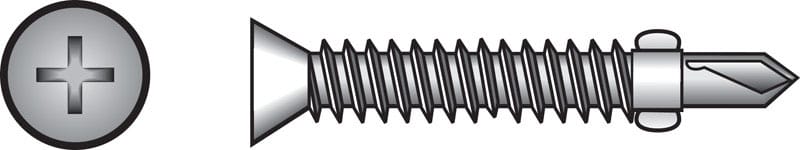 Hillman 560661 No. 10 Ga. X 1 in. L Phillips Wafer Head Self-Drilling Screws w/Wings 100 pk