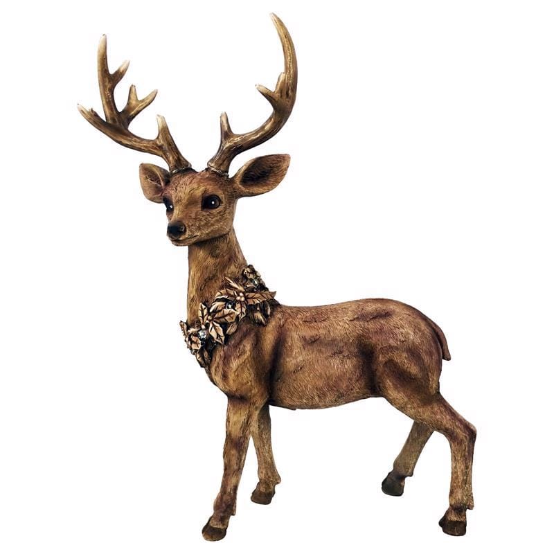 Alpine SLL2692S LED Buck Deer Statuary 21 in. Yard Decor