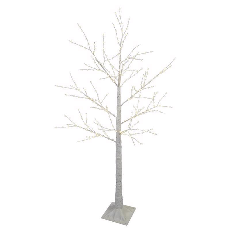 Celebrations 16-03004A LED Warm White Micro Seed Birch Tree 5 ft. Yard Decor