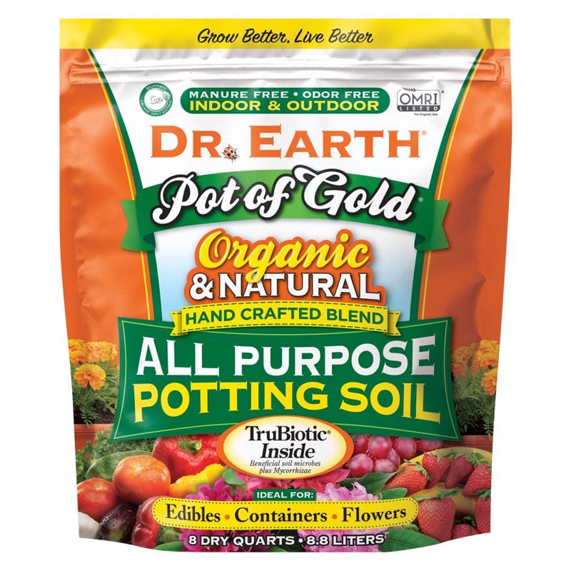 DR. Earth 813 Pot of Gold Organic All Purpose Potting Soil 8 qt
