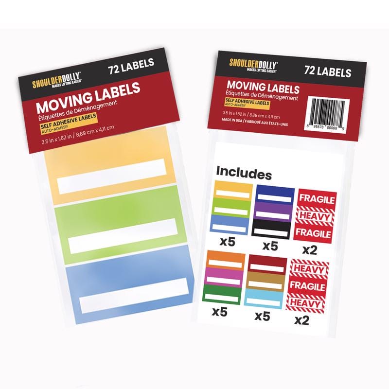 Shoulderdolly M3080 3 in. W Moving Labels 72 pk
