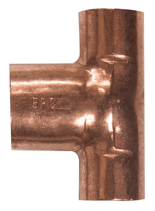 Nibco W01650T 1/2 in. Sweat X 1/2 in. D Sweat Copper Reducing Tee 1 pk