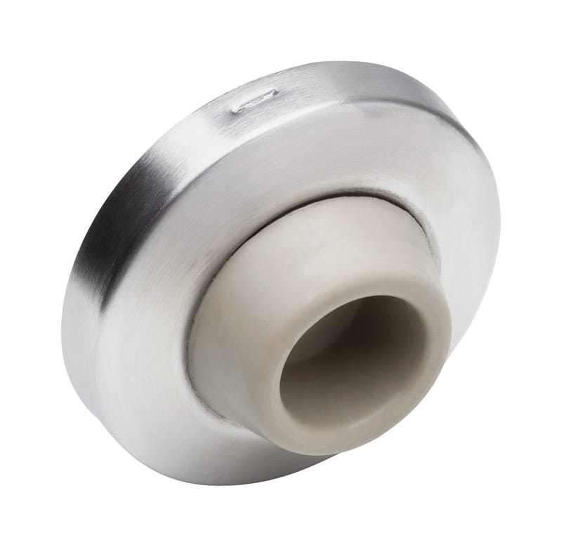Ives 407 1/2 B26D 2-1/2 in. W X 3/8 in. L Brass Satin Chrome Silver Wall Door Stop Mounts to wall