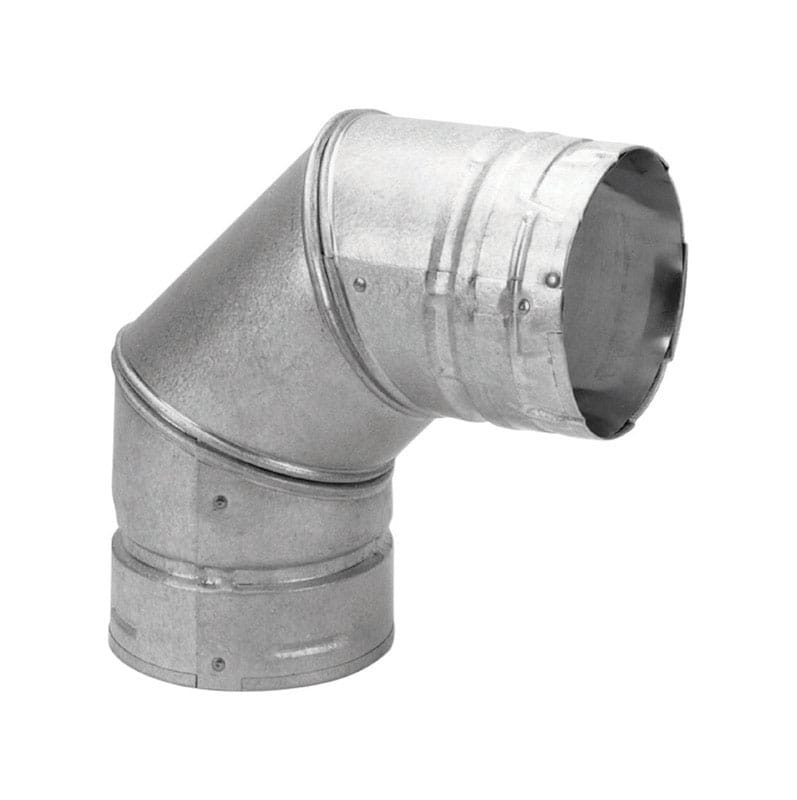 Duravent 3PVL-E90R 3 in. D X 3 in. D 90 deg Galvanized Steel Stove Pipe Elbow