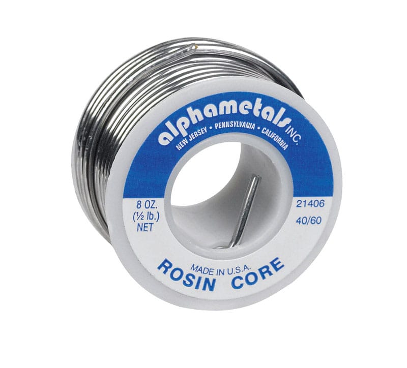 Alpha Fry 21406 8 oz Rosin Core Solder Wire 0.09 in. D Tin/Lead 40/60 1 pc