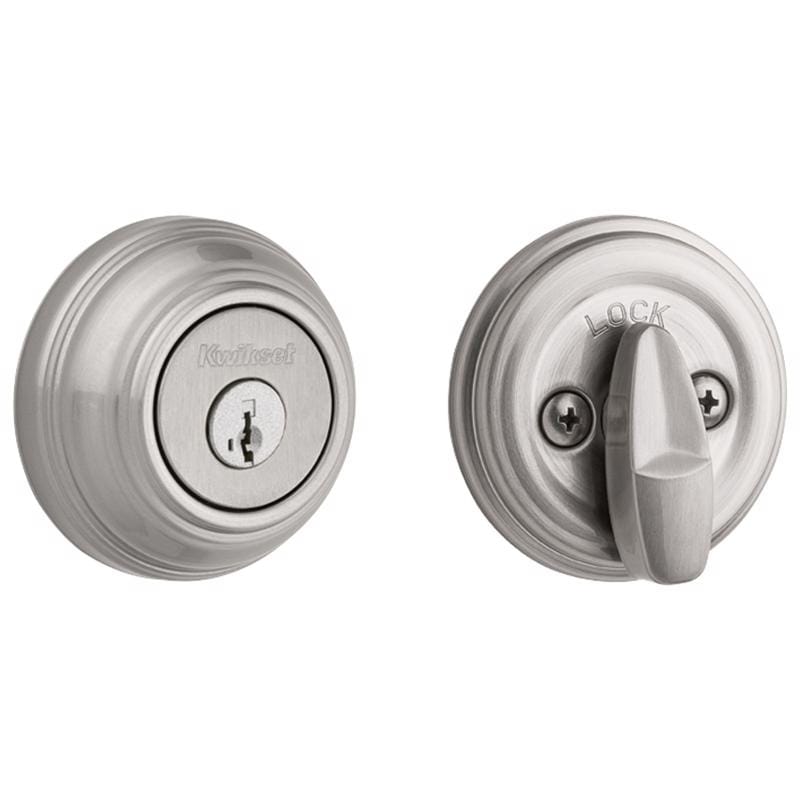 Kwikset 99800-123 SmartKey Satin Nickel Metal Deadbolt