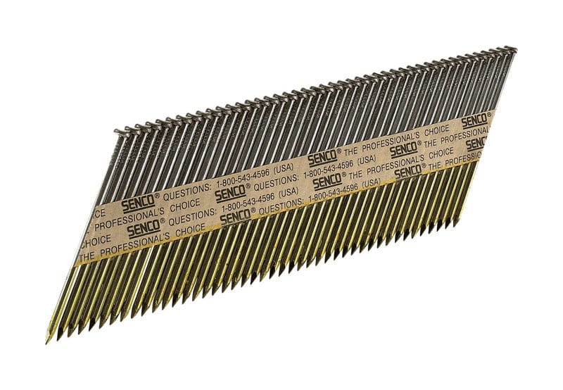 Senco KC27APBX 3 in. L X .131 Ga. Angled Strip Bright Framing Nails 34 deg 2500 pk