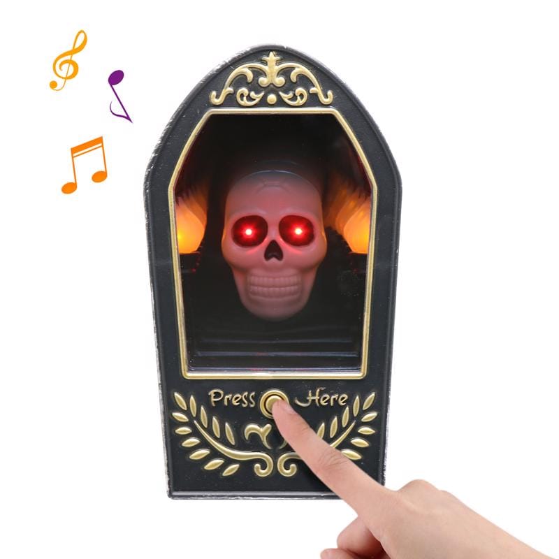 Occasions 43347 7.25 in. Infinity Mirror Skull Mirror Greeter Halloween Decor