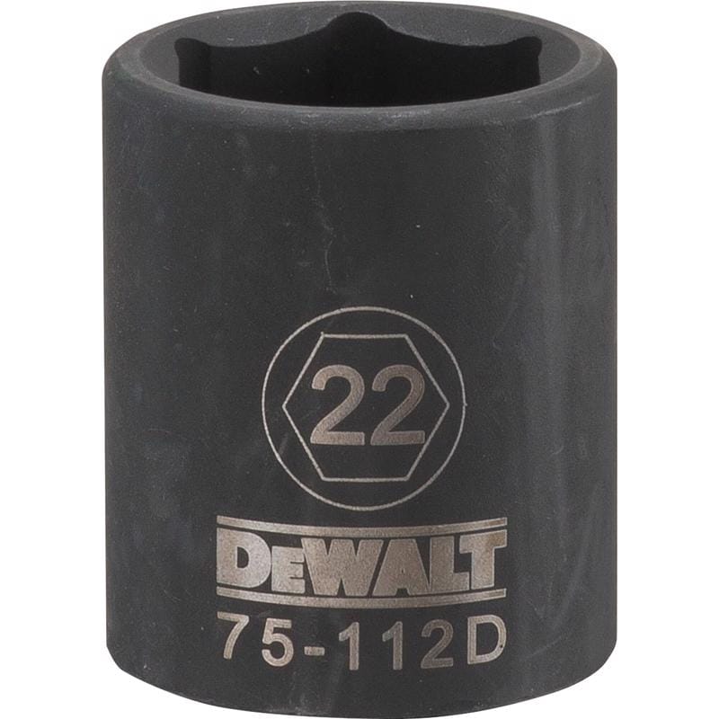 Dewalt DWMT75112OSP Directtorque 22 mm X 1/2 in. drive Metric 6 Point Impact Socket 1 pc