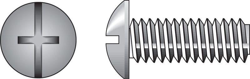 Hillman 111863 No. 1/4-20 Ga. X 3/4 in. L Combination Truss Head Zinc-Plated Steel Machine Screws 100 pk