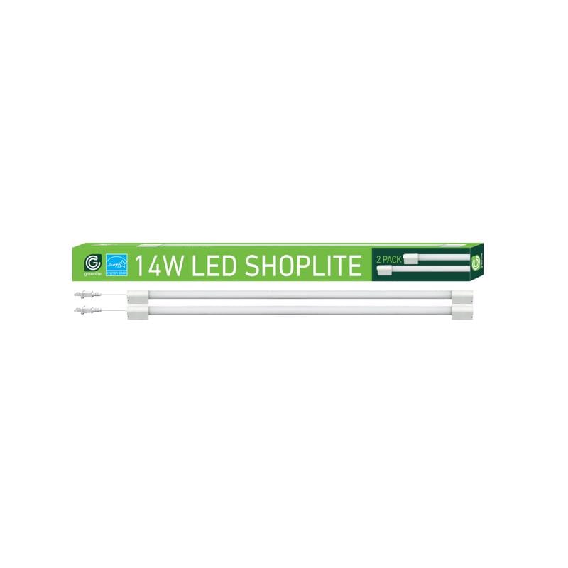 Greenlite 14WSHOP1T2PK 30 in. 2-Light pk 14 W LED Shop Light