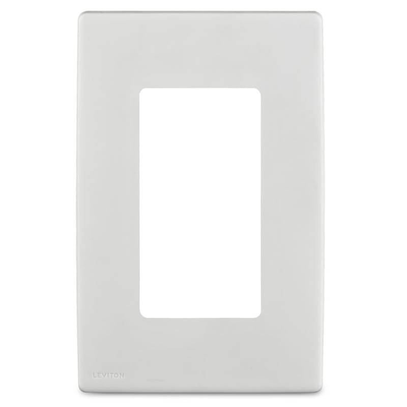 Leviton R52-REWP1-0WW White 1 gang Plastic Decorator Screwless Wall Plate 1 pk
