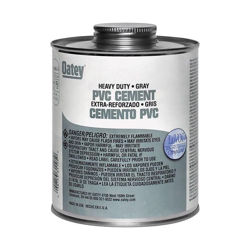Oatey 31095 Heavy Duty Gray Cement For PVC 16 oz